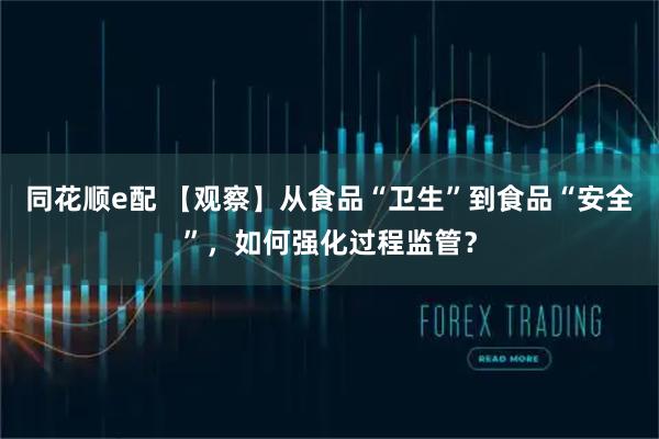 同花顺e配 【观察】从食品“卫生”到食品“安全”，如何强化过程监管？